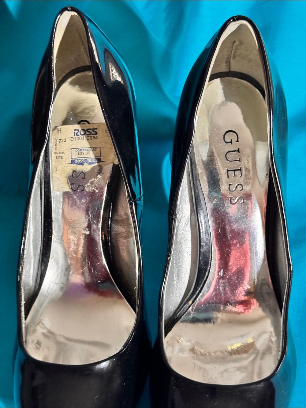 GUESS Black Patent Platform Stiletto Pumps - Picture 3 of 4